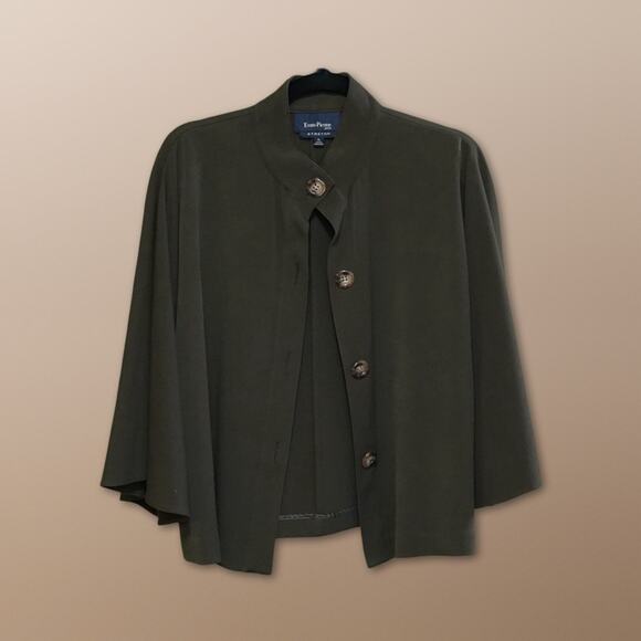 Stylish Evan-Picone Petite Large Cape - Dark Mossy Oak - Picture 1 of 6